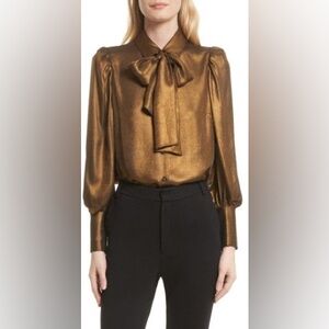 frame satin keyhole top